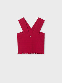 Top alças franzida Cereja (Vermelho)  para Menina - Mayoral
