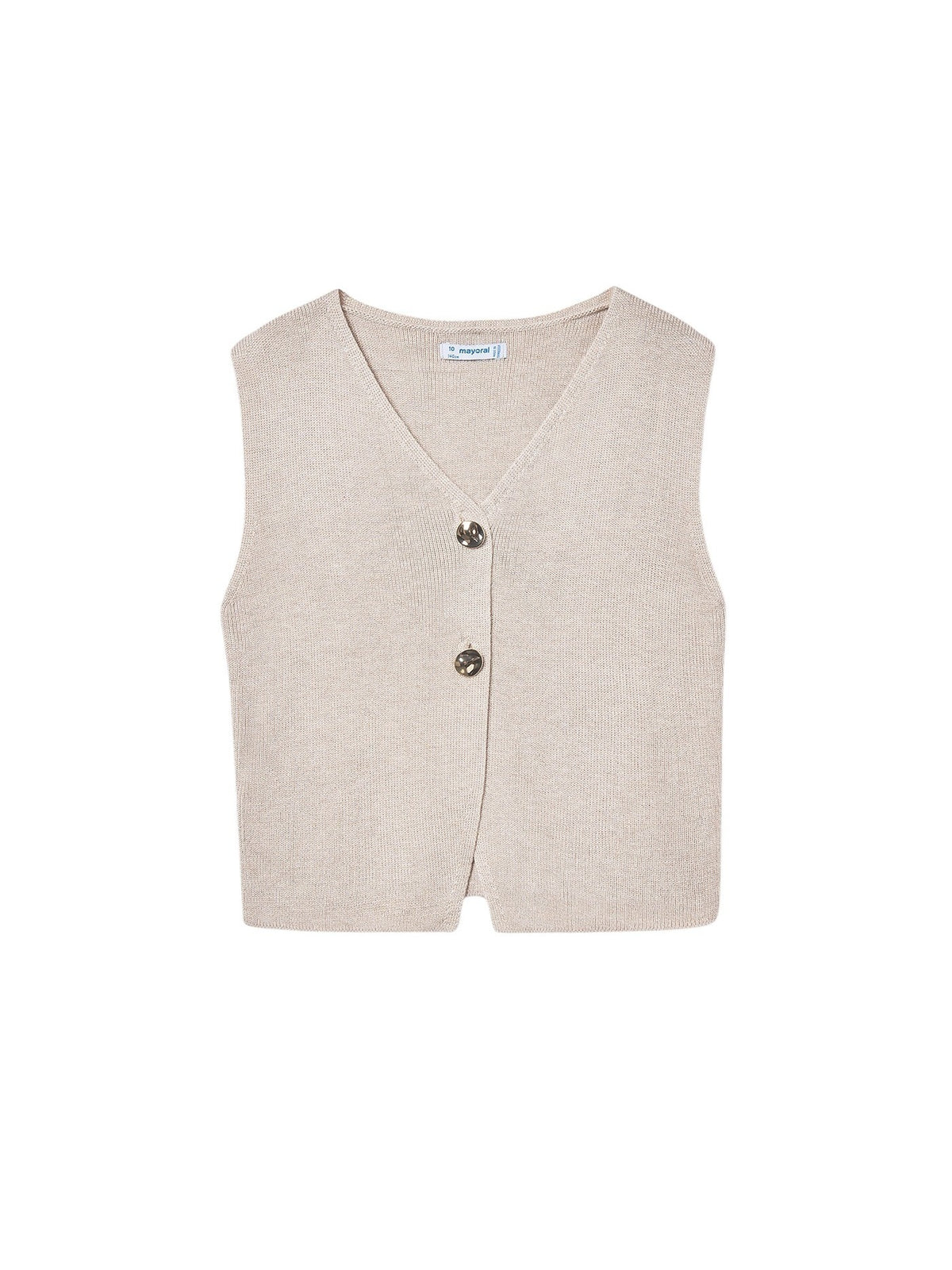 Top tricot com botões Amendoa m (Bege)  para Menina - Mayoral