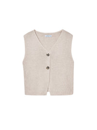 Top tricot com botões Amendoa m (Bege)  para Menina - Mayoral