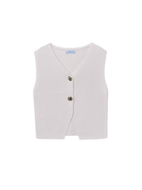 Top tricot com botões Osso (Creme / Pérola)  para Menina - Mayoral