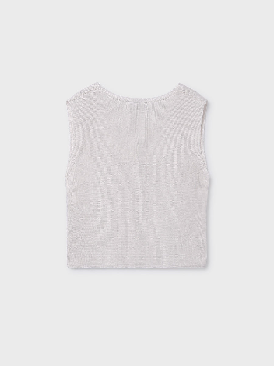 Top tricot com botões Osso (Creme / Pérola)  para Menina - Mayoral