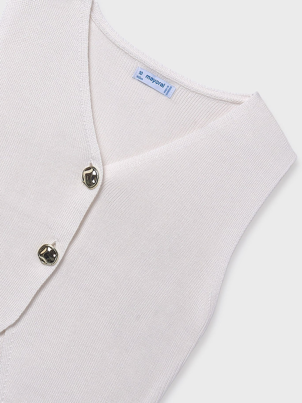 Top tricot com botões Osso (Creme / Pérola)  para Menina - Mayoral