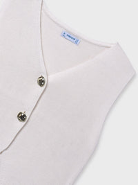 Top tricot com botões Osso (Creme / Pérola)  para Menina - Mayoral