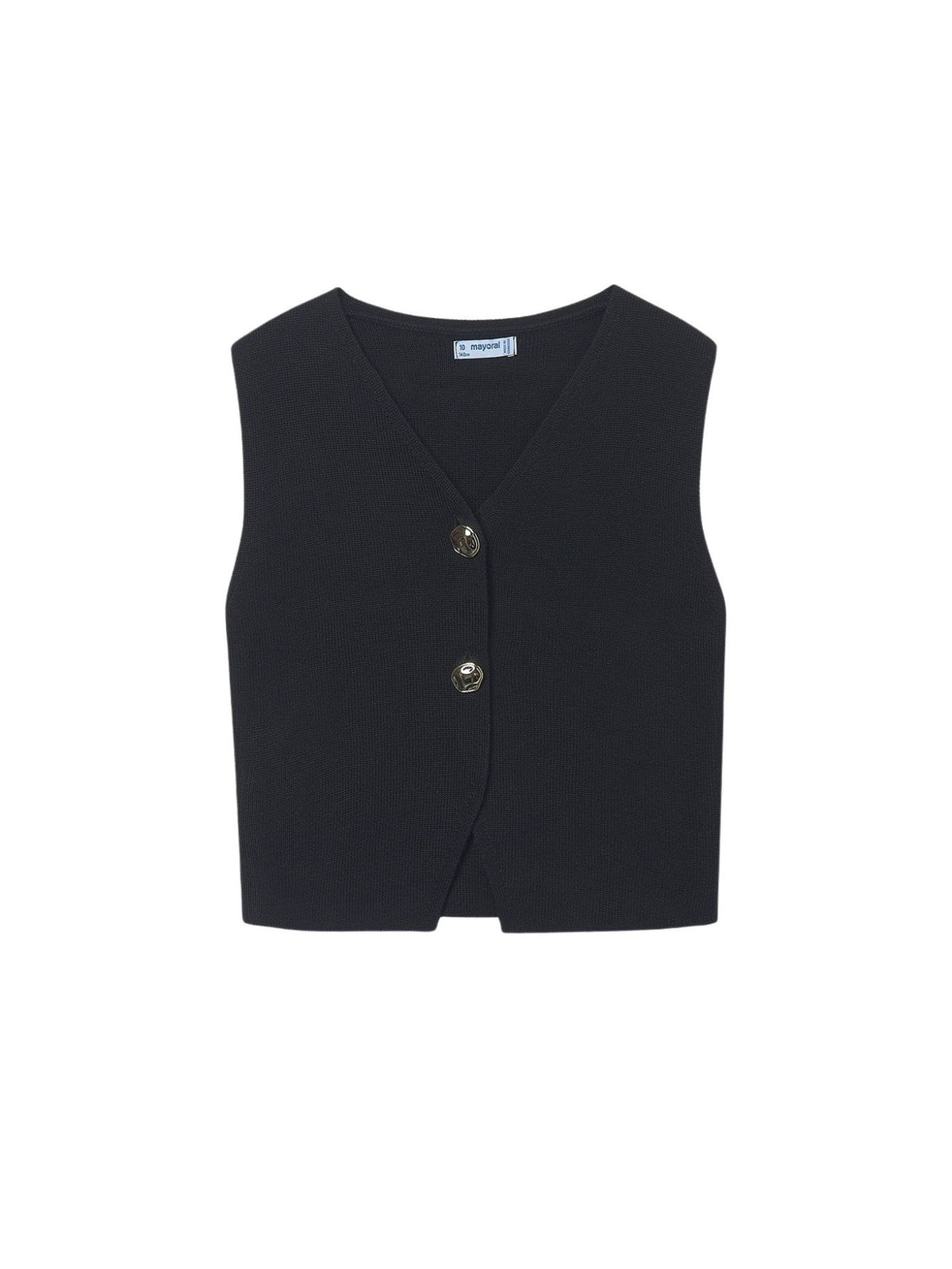 Top tricot com botões Preto (Preto)  para Menina - Mayoral