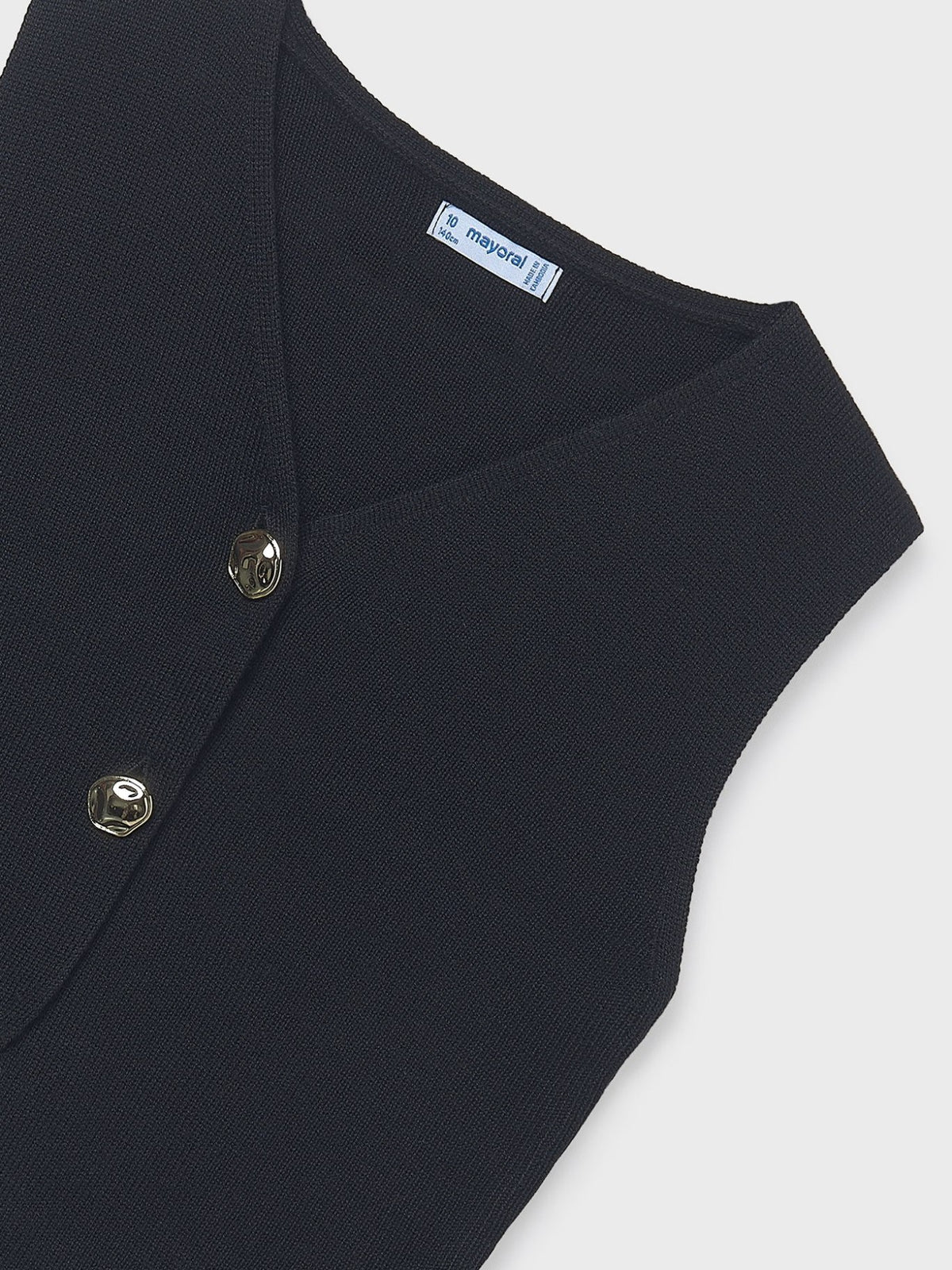 Top tricot com botões Preto (Preto)  para Menina - Mayoral