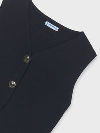 Top tricot com botões Preto (Preto)  para Menina - Mayoral