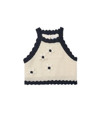 Top tricô flor Osso-preto (Preto)  para Menina - Mayoral