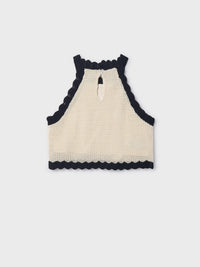 Top tricô flor Osso-preto (Preto)  para Menina - Mayoral