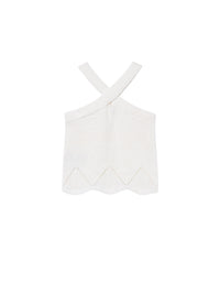 Top tricot c/ alças cruzadas Osso (Creme / Pérola)  para Menina - Mayoral