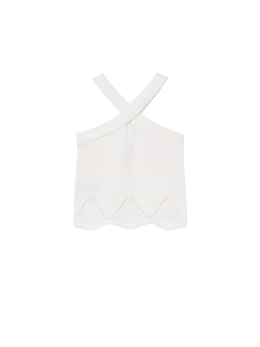 Top tricot c/ alças cruzadas Osso (Creme / Pérola)  para Menina - Mayoral