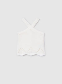 Top tricot c/ alças cruzadas Osso (Creme / Pérola)  para Menina - Mayoral