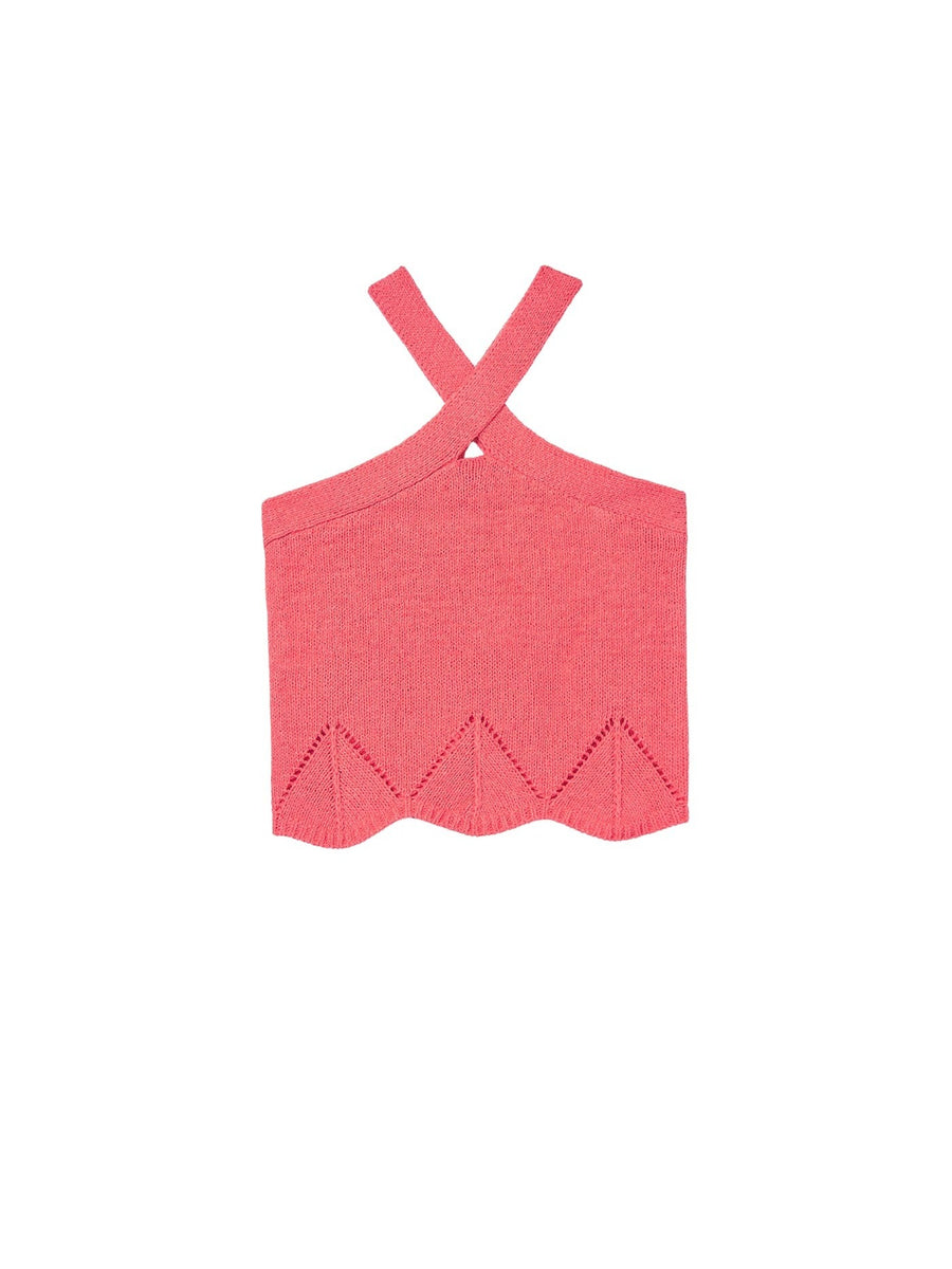 Top tricot c/ alças cruzadas Coral (Tijolo)  para Menina - Mayoral