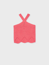 Top tricot c/ alças cruzadas Coral (Tijolo)  para Menina - Mayoral