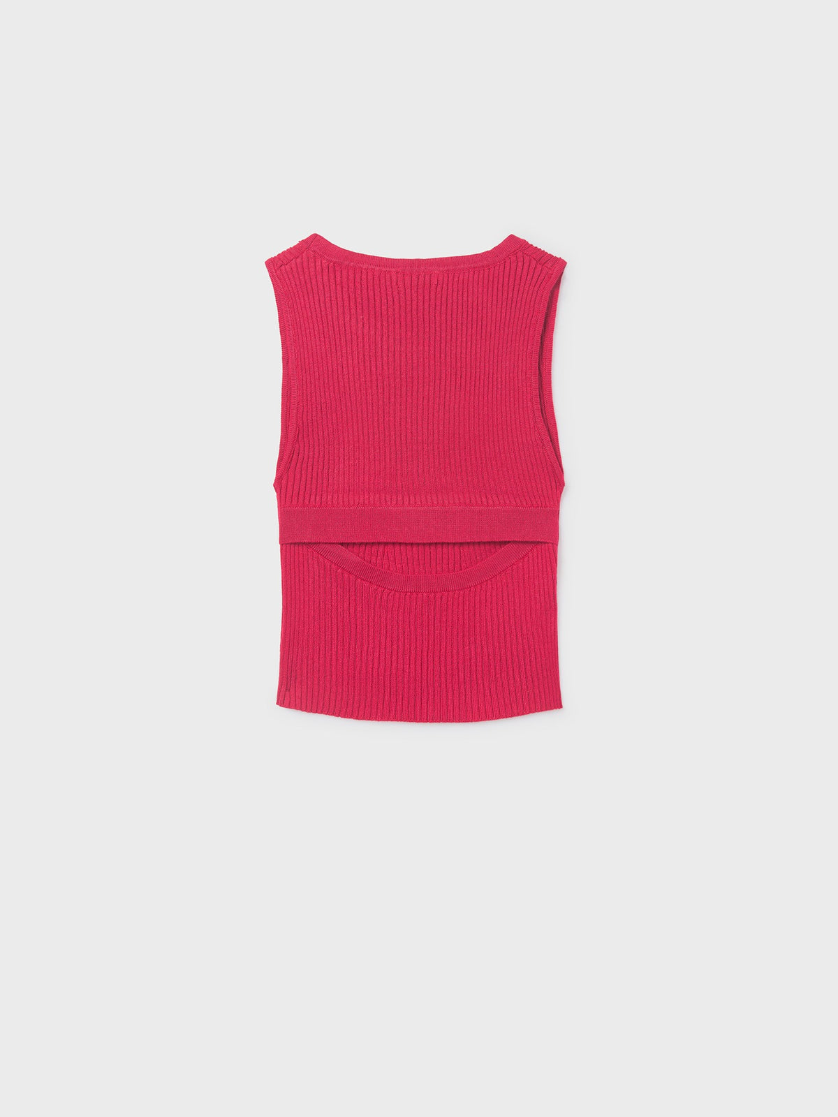 Top tricot recortado costas Cereja (Vermelho)  para Menina - Mayoral