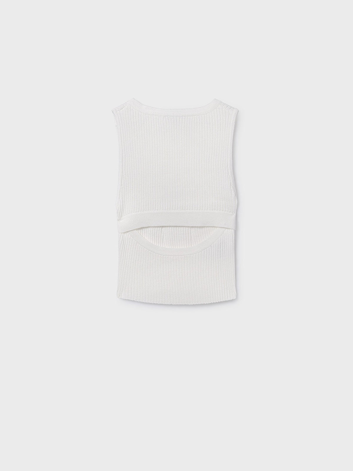 Top tricot recortado costas Osso (Creme / Pérola)  para Menina - Mayoral