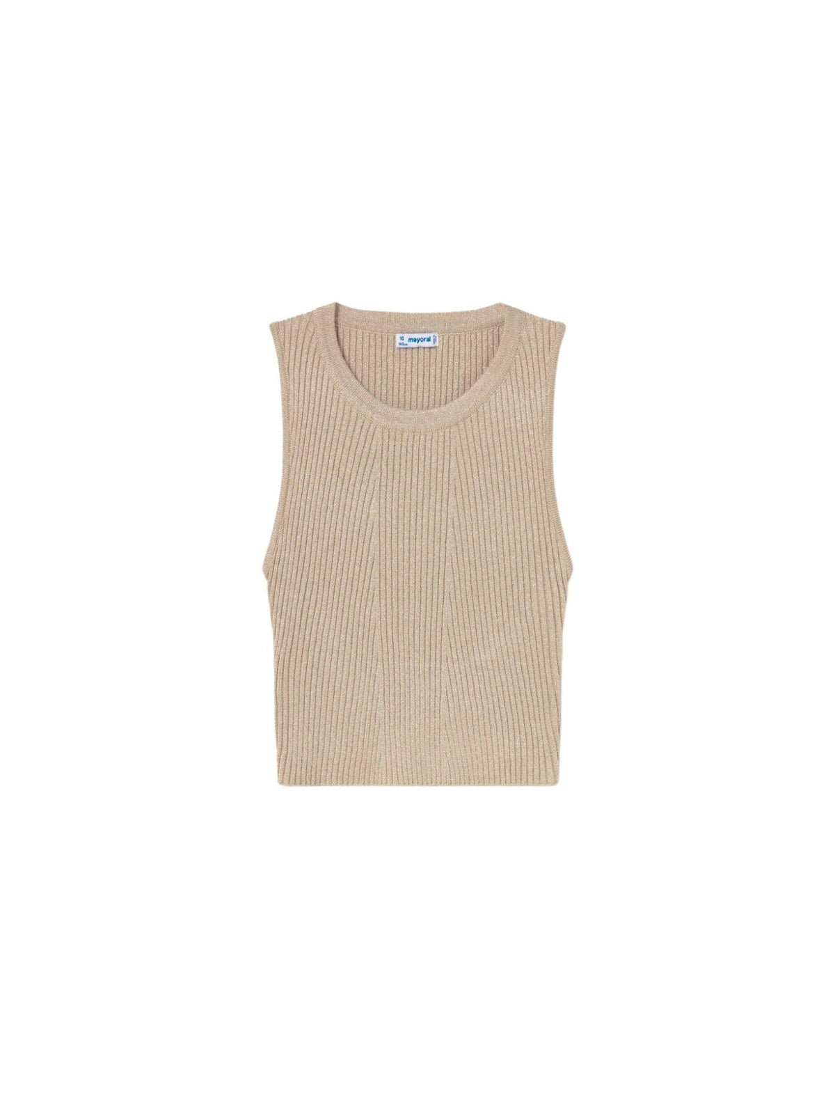 Top tricot recortado costas Areia (Bege)  para Menina - Mayoral