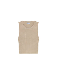 Top tricot recortado costas Areia (Bege)  para Menina - Mayoral