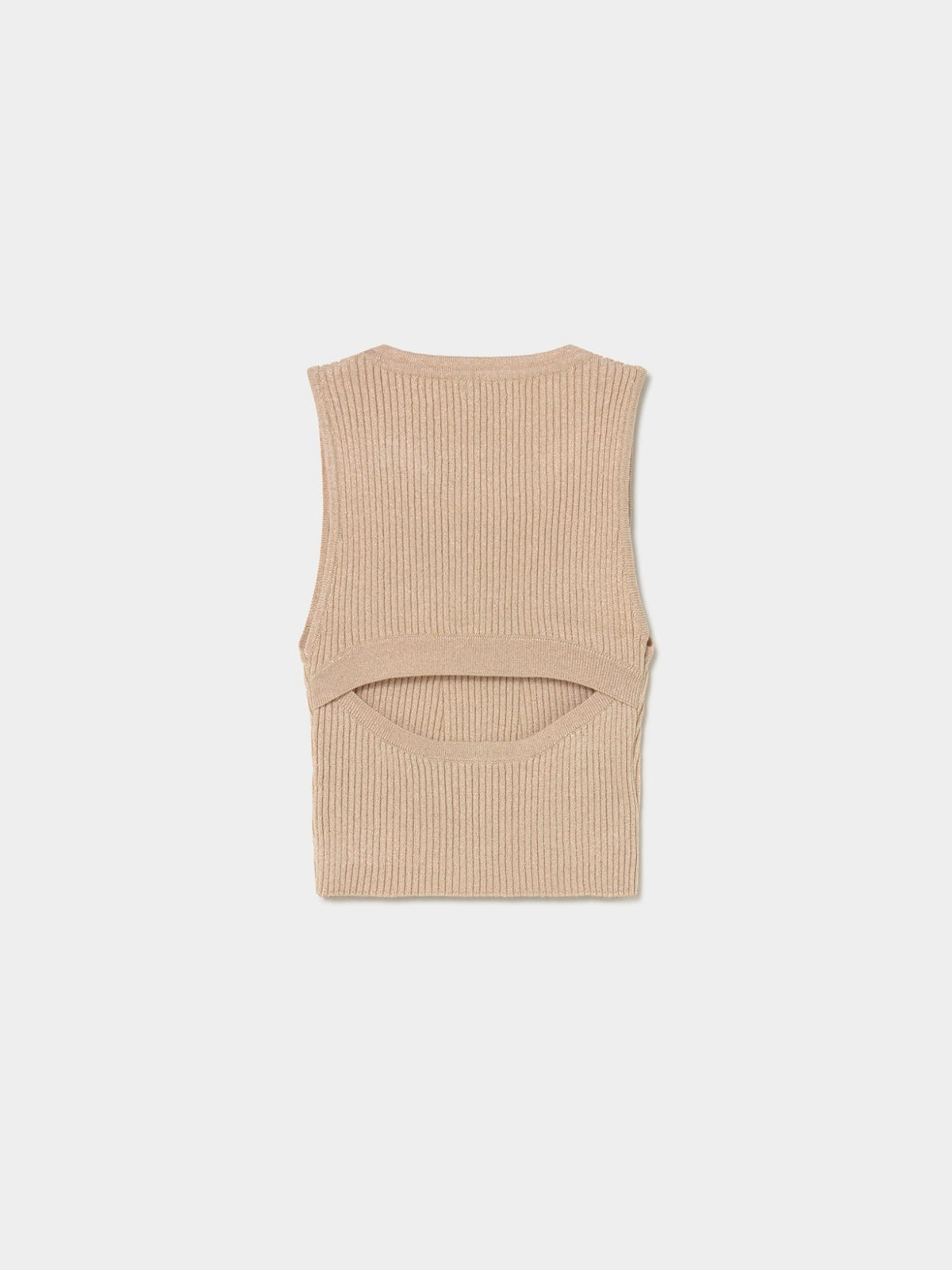 Top tricot recortado costas Areia (Bege)  para Menina - Mayoral
