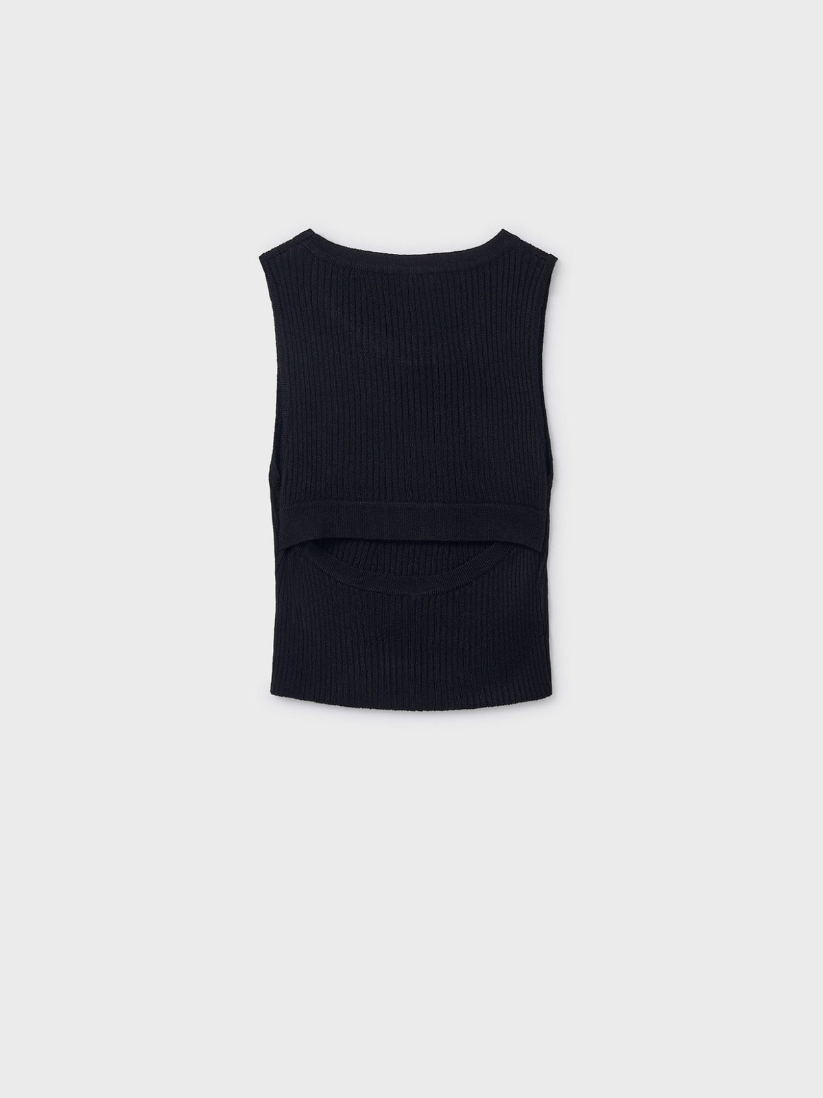 Top tricot recortado costas Preto (Preto)  para Menina - Mayoral