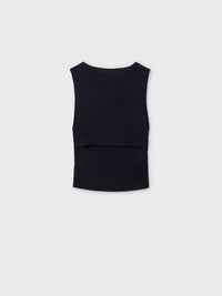 Top tricot recortado costas Preto (Preto)  para Menina - Mayoral