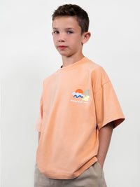 T´shirt formas Coral (Tijolo)  para Menino - Mayoral