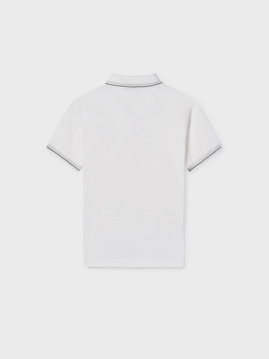 Polo m/curta bolso Nata (Creme / Pérola)  para Menino - Mayoral