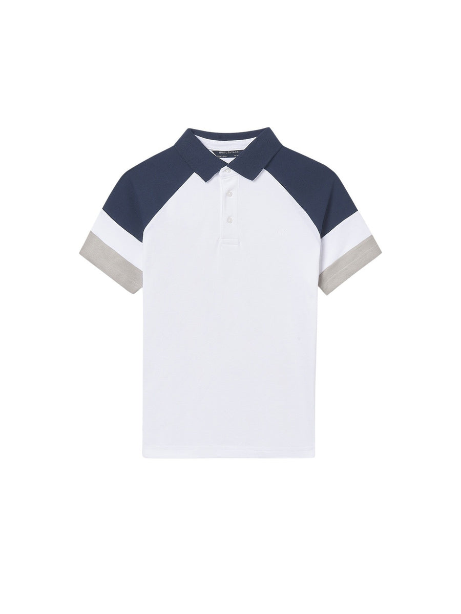 Polo m/curta combinado Branco (Branco)  para Menino - Mayoral