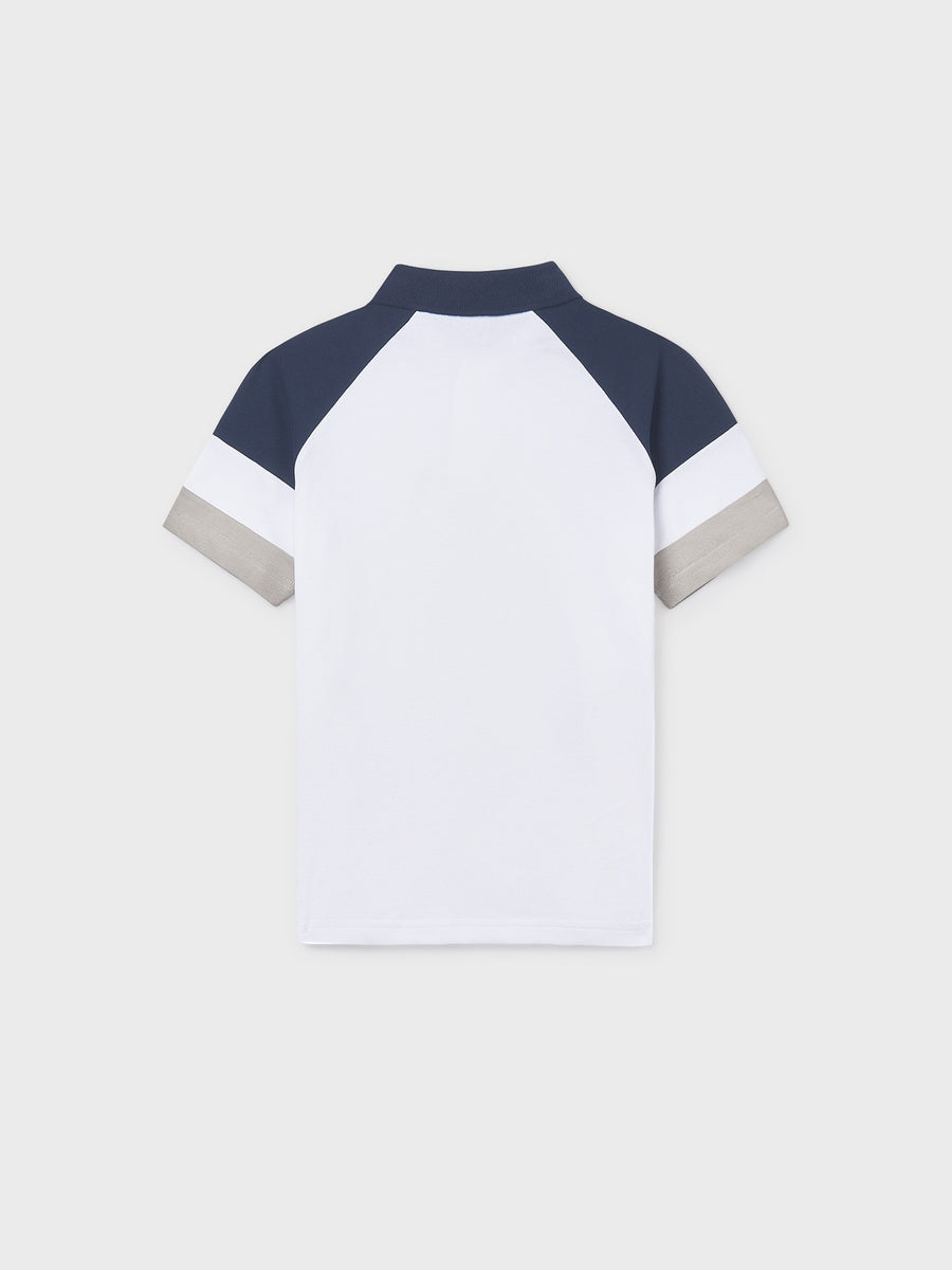 Polo m/curta combinado Branco (Branco)  para Menino - Mayoral