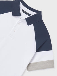 Polo m/curta combinado Branco (Branco)  para Menino - Mayoral
