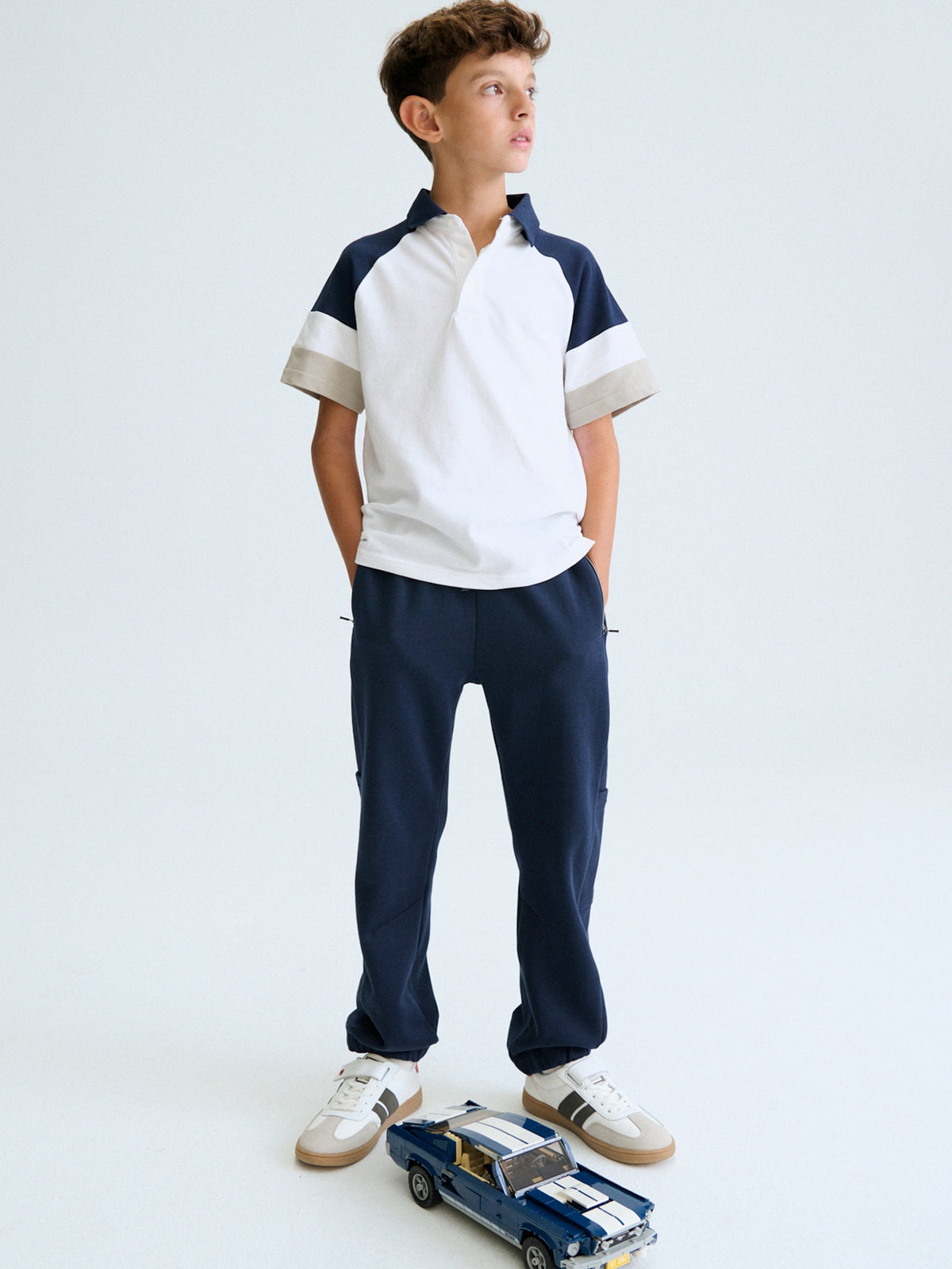 Polo m/curta combinado Branco (Branco)  para Menino - Mayoral