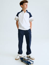 Polo m/curta combinado Branco (Branco)  para Menino - Mayoral