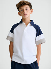 Polo m/curta combinado Branco (Branco)  para Menino - Mayoral