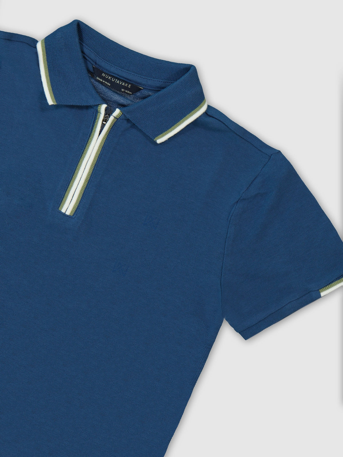 Polo m/c Zíper Oceano (Azul)  para Menino - Mayoral
