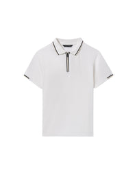 Polo m/c Zíper Nata (Creme / Pérola)  para Menino - Mayoral