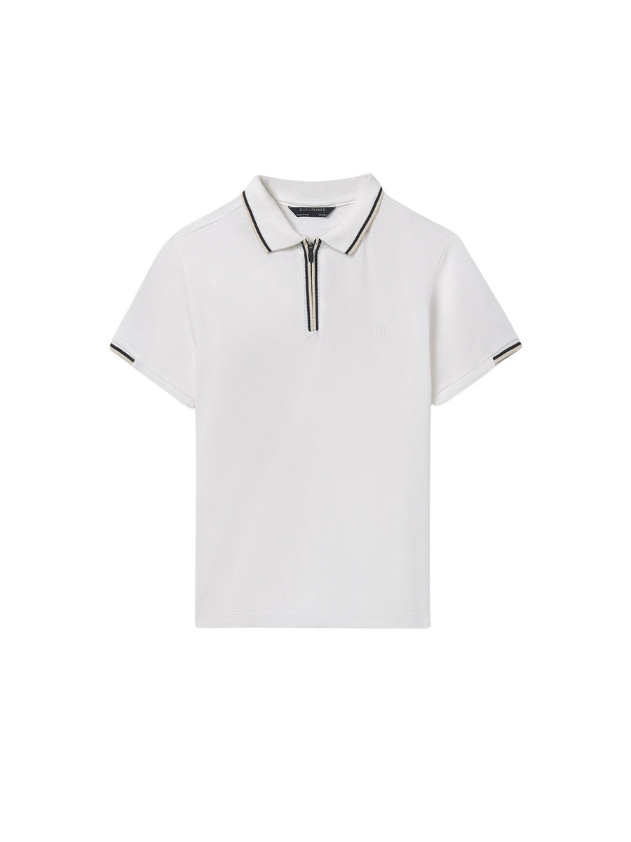 Polo m/c Zíper Nata (Creme / Pérola)  para Menino - Mayoral