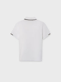 Polo m/c Zíper Nata (Creme / Pérola)  para Menino - Mayoral