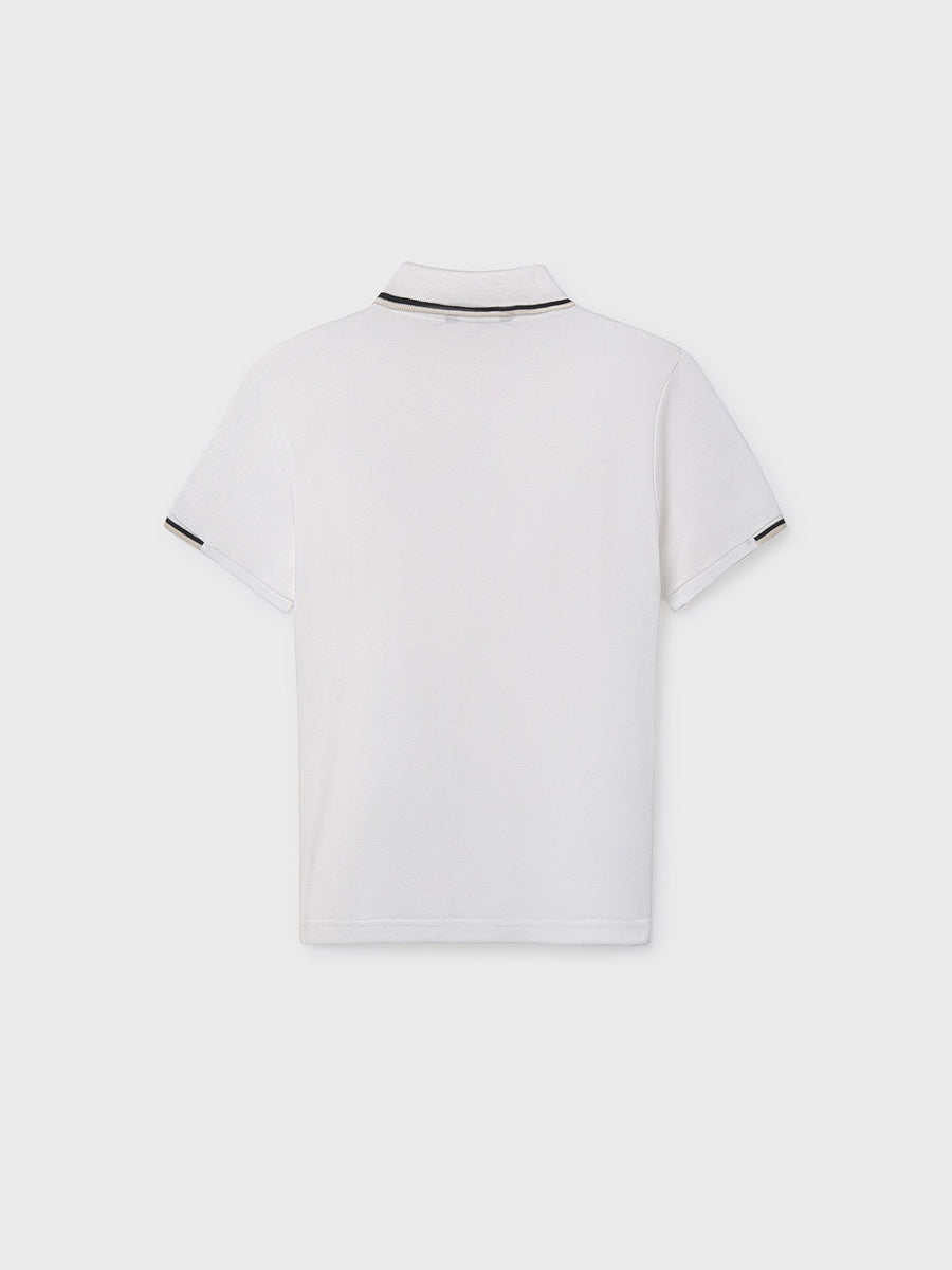 Polo m/c Zíper Nata (Creme / Pérola)  para Menino - Mayoral