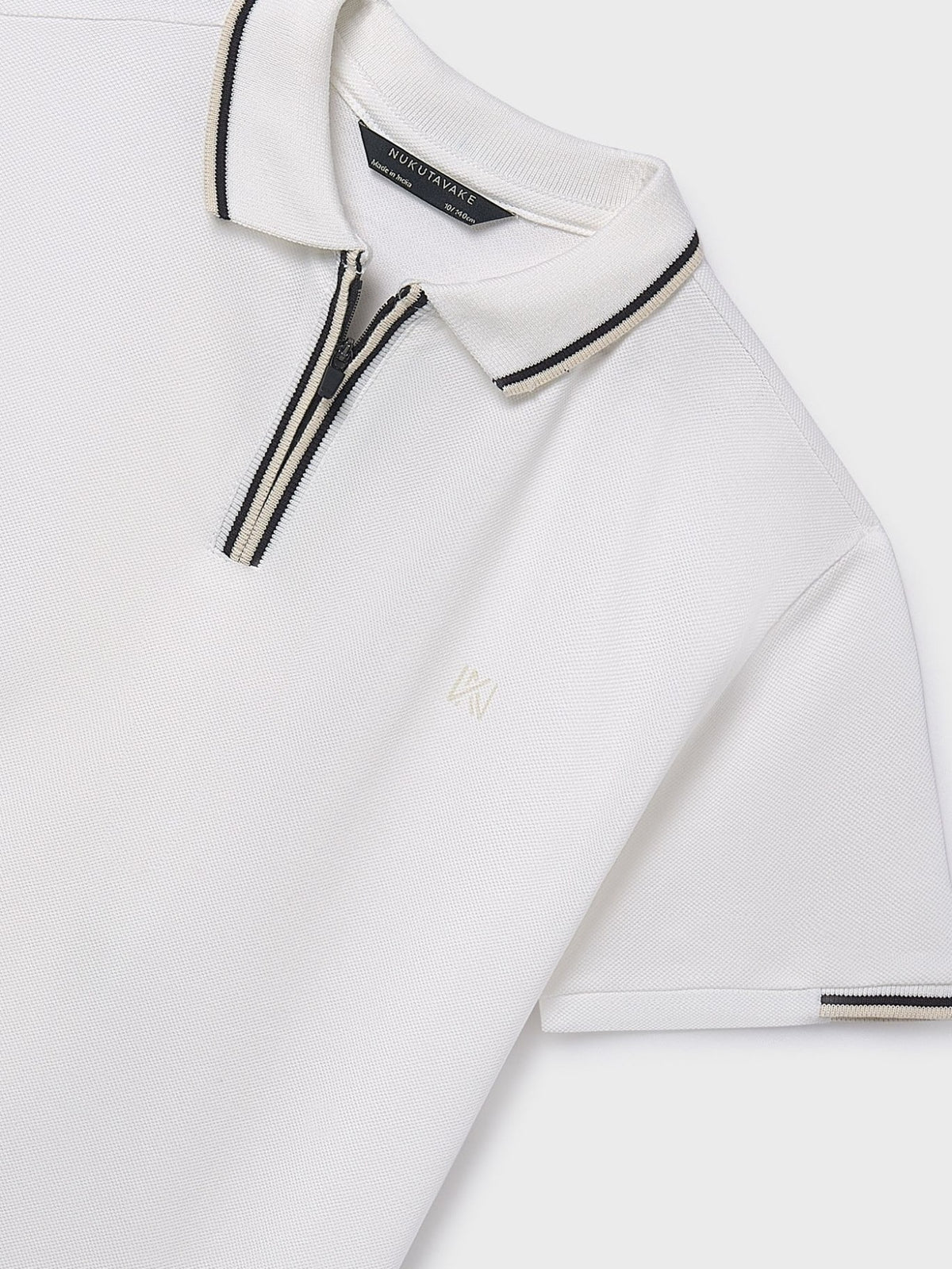 Polo m/c Zíper Nata (Creme / Pérola)  para Menino - Mayoral