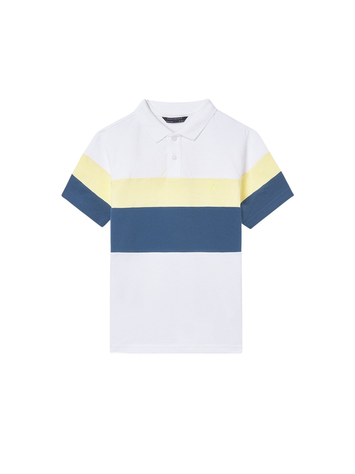 Polo m/curta blocking Bco-limão (Amarelo)  para Menino - Mayoral