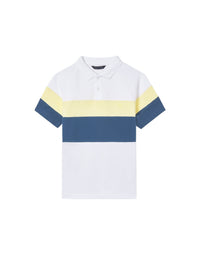 Polo m/curta blocking Bco-limão (Amarelo)  para Menino - Mayoral