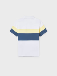 Polo m/curta blocking Bco-limão (Amarelo)  para Menino - Mayoral
