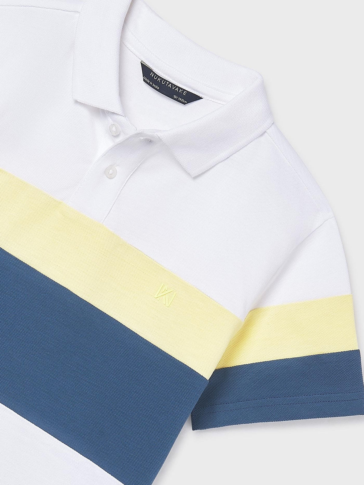 Polo m/curta blocking Bco-limão (Amarelo)  para Menino - Mayoral