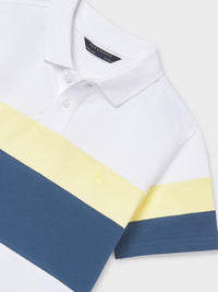 Polo m/curta blocking Bco-limão (Amarelo)  para Menino - Mayoral