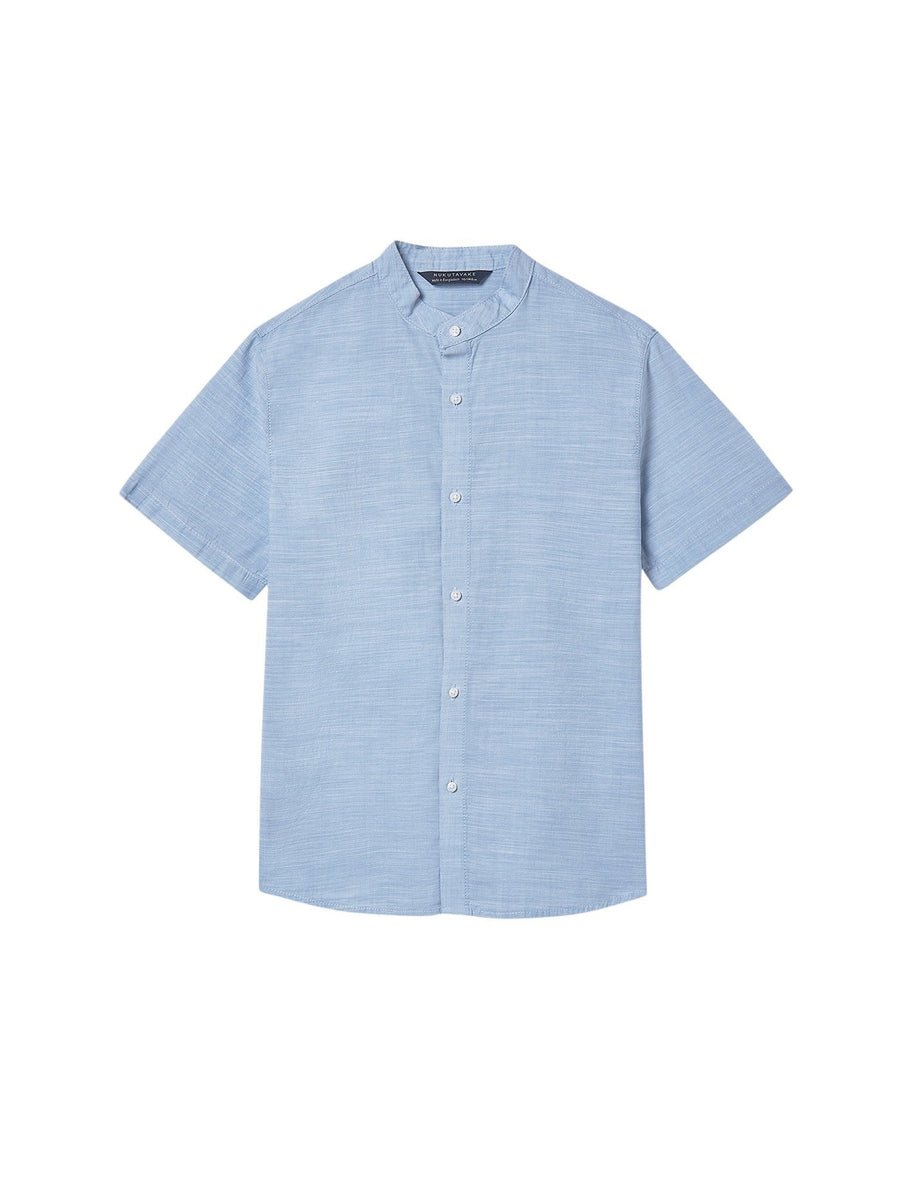Camisa m/curta gola mao Celeste (Celeste)  para Menino - Mayoral