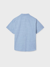 Camisa m/curta gola mao Celeste (Celeste)  para Menino - Mayoral