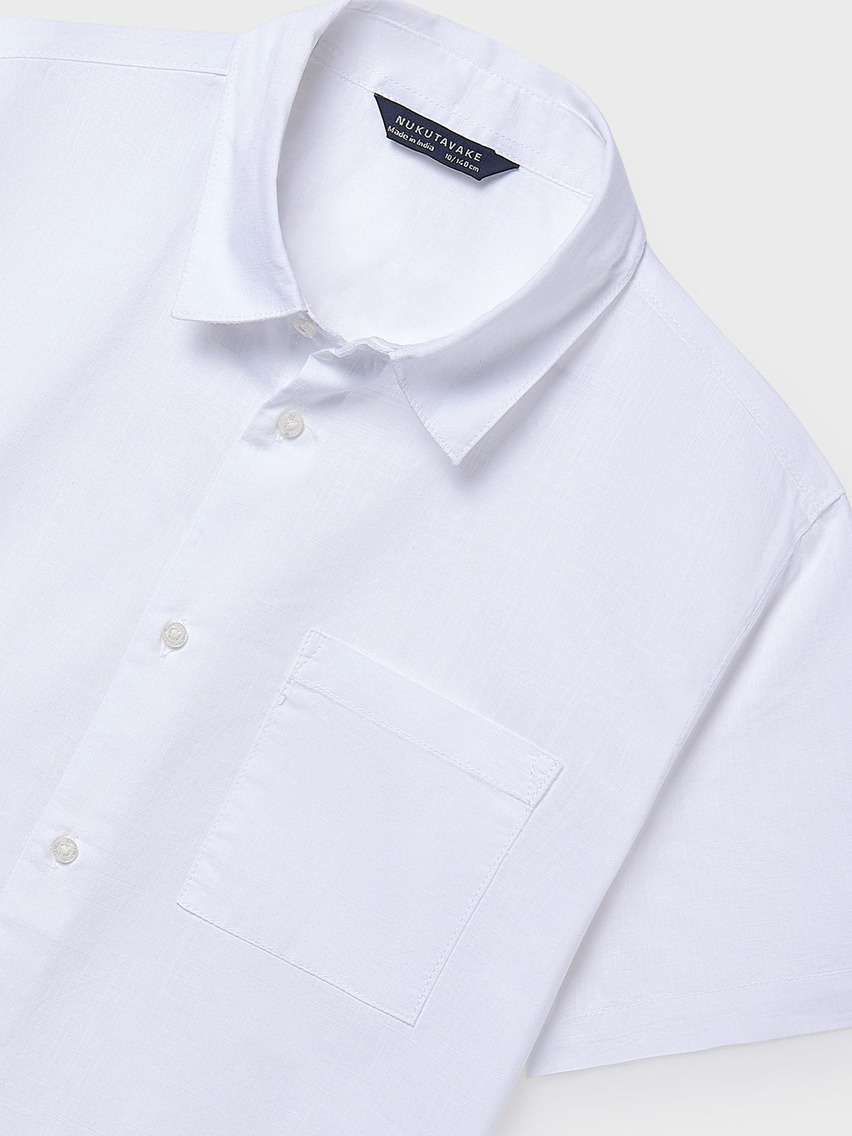 Camisa m/curta gola chef Branco (Branco)  para Menino - Mayoral