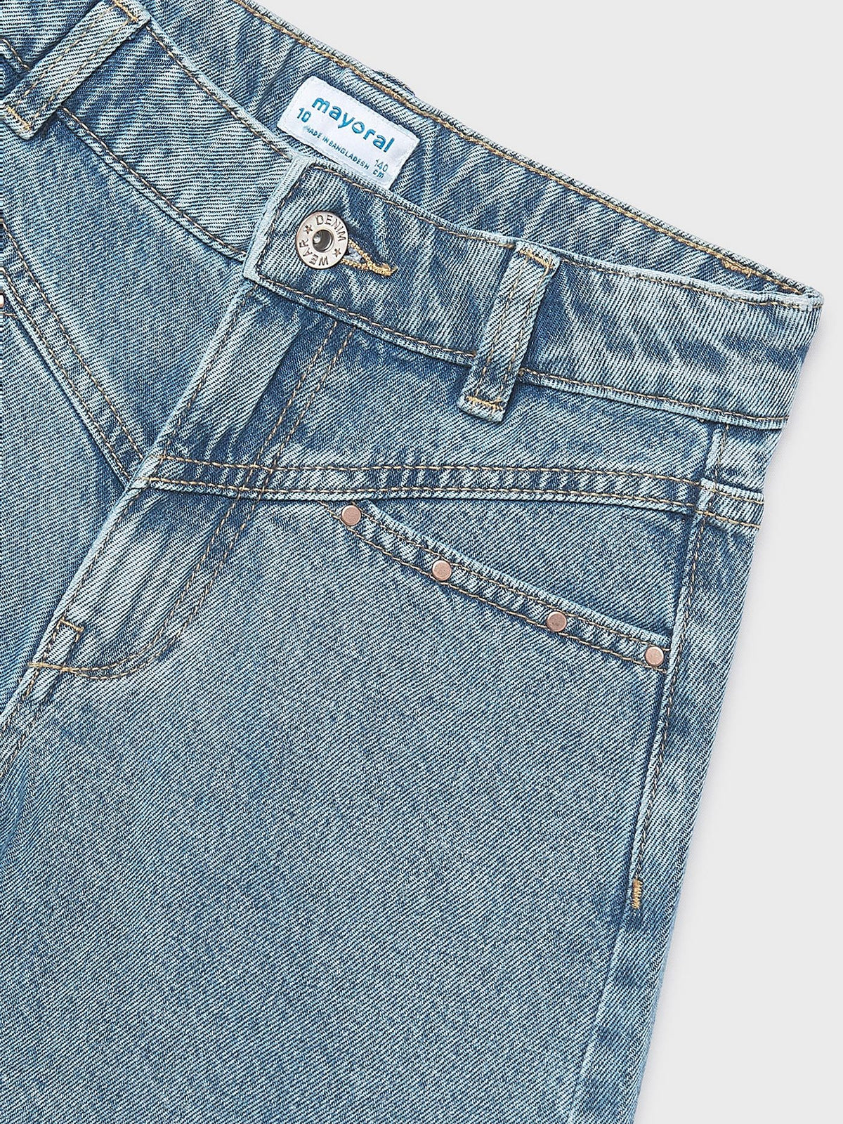 Calções jeans c/ rebites Base (Ganga)  para Menina - Mayoral