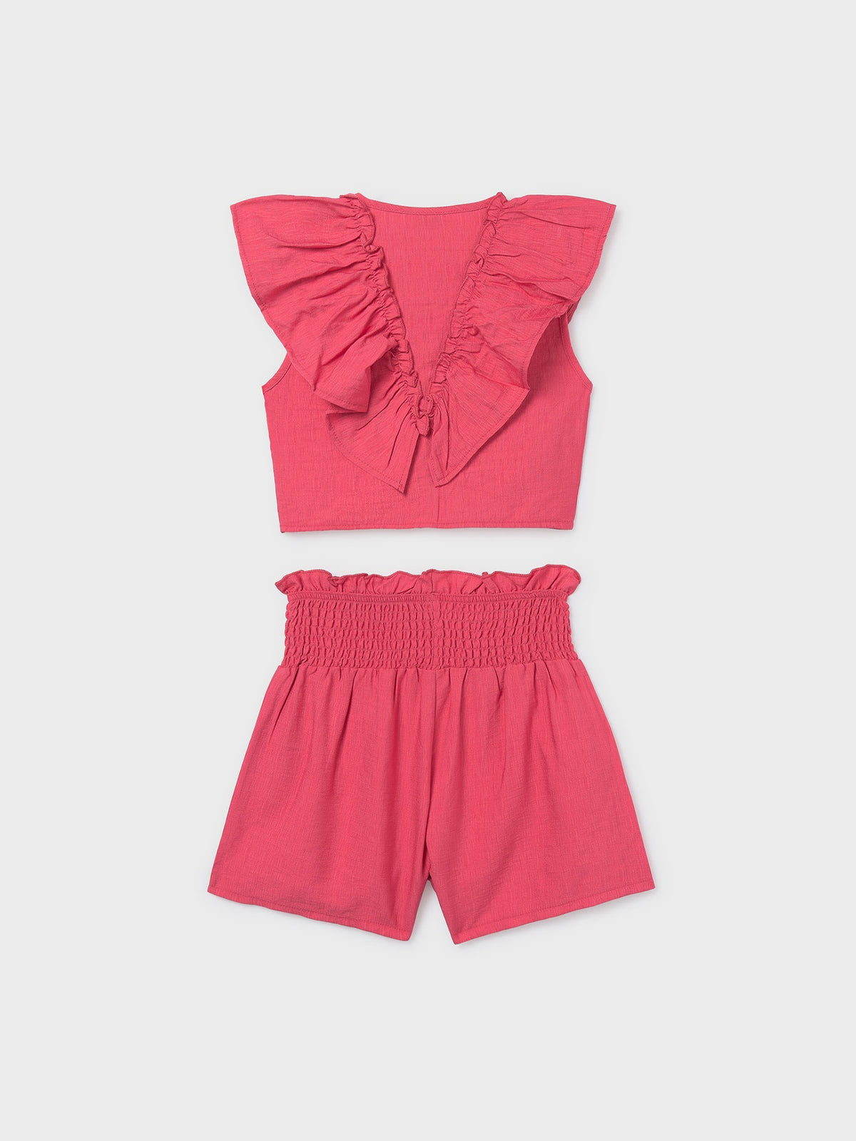 Conj. short folho Coral (Tijolo)  para Menina - Mayoral