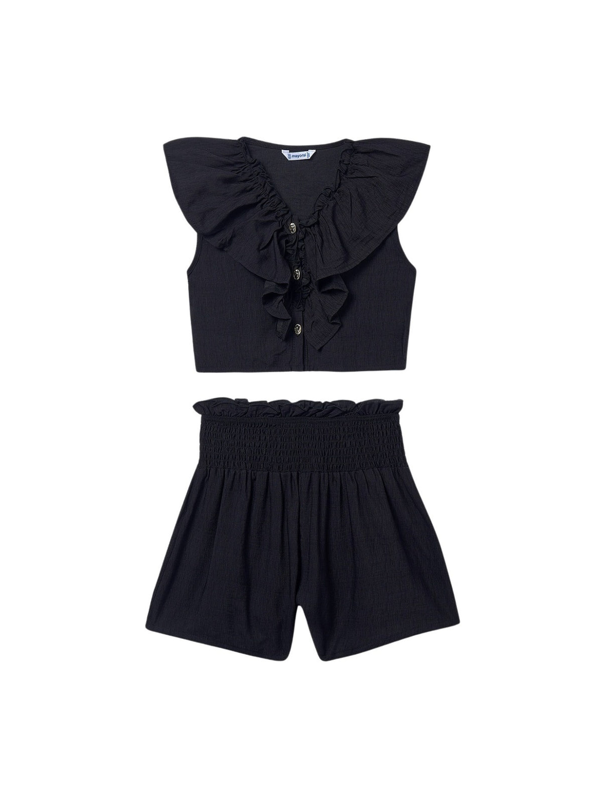 Conj. short folho Preto (Preto)  para Menina - Mayoral