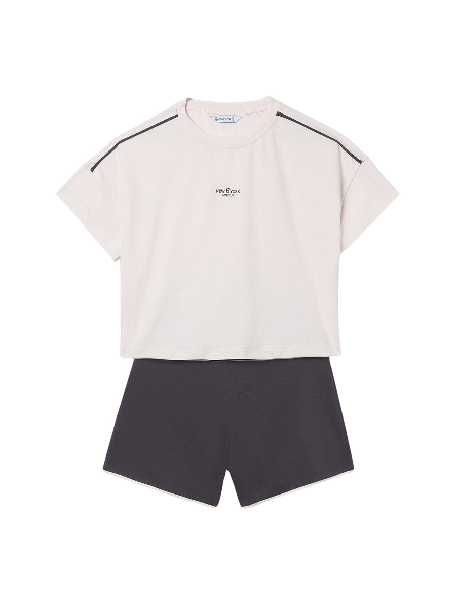 Conj. Calção/top viscose Cinza escu (Cinza Escuro)  para Menina - Mayoral